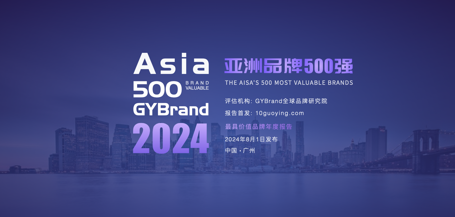 GYBrand发布2024年亚洲品牌价值500强排行榜单（附完整名单）