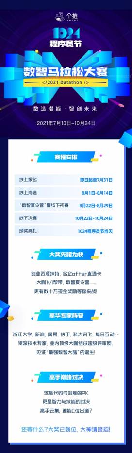 Datathon数智马拉松大赛报名火热开启 数十万元奖金太香了！ 