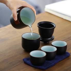 瓷牌茗茶具 便携式耐用茶具